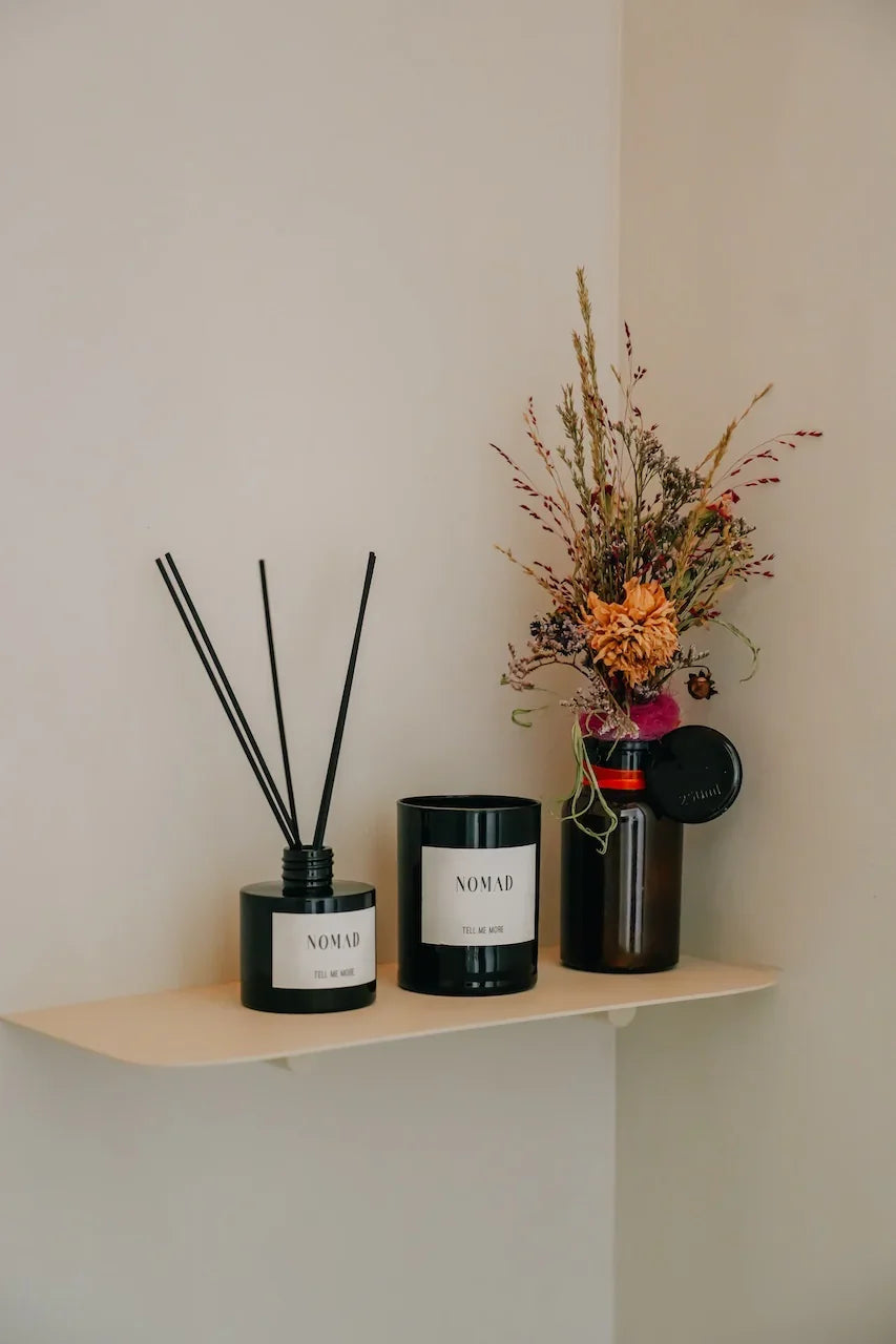 Tell Me More Scented Sticks Nomad 100ml – Reed diffuser with tuberose, bergamot and vanilla, warm floral fragrance, biodegradable base, Scandinavian home scent